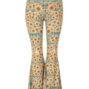 Teeki Sunflower Print Flare Pants